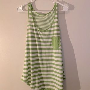 Maurices green and white striped tank top.